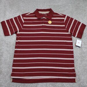 Nike ACG Ridge Stripe Polo Shirt NWT Mens XL Red Barn Organic Cotton S/S SPF 30+